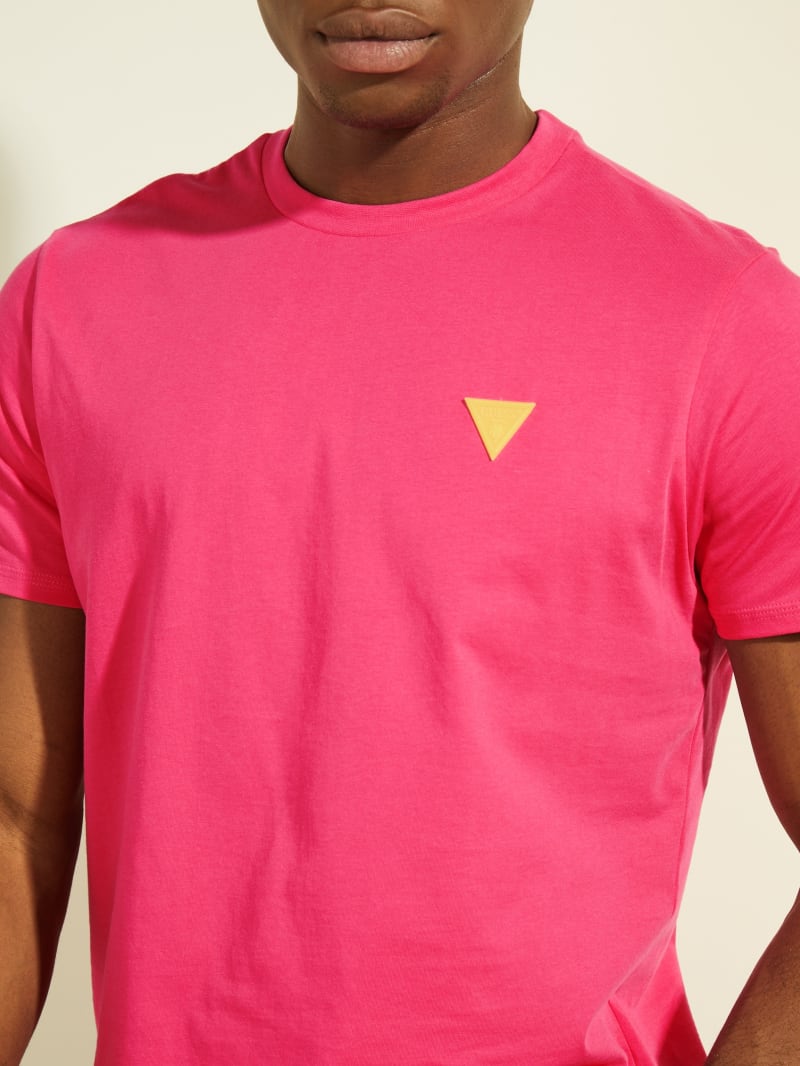 Guess Eco Logo Tee T-shirts Heren Roze | 6358-SOLGR