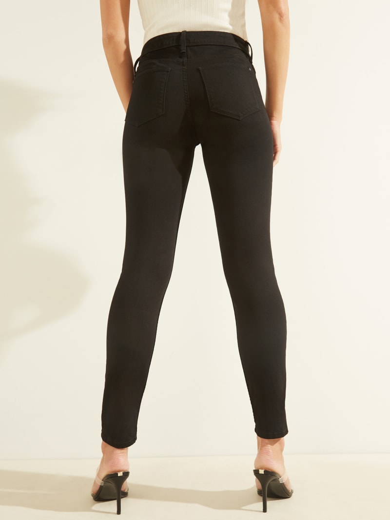 Guess Eco Low-Rise Power Skinny Broek Dames Zwart | 9108-SRVQM