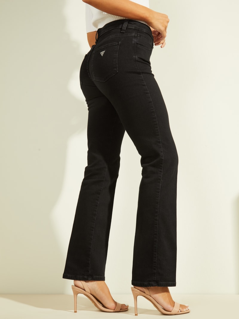 Guess Eco Mid-Rise Sexy Straight Leg Broek Dames Zwart | 8627-VLJHR