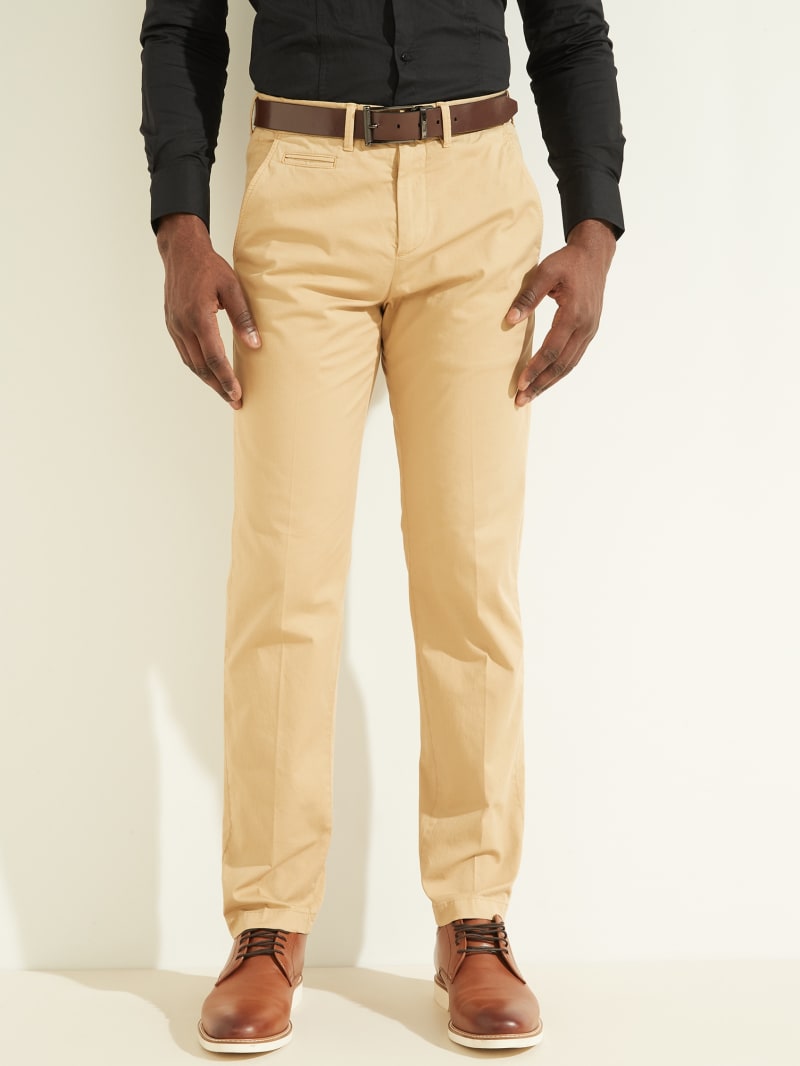 Guess Eco New Original Chino Broek Heren Beige | 5738-IYPCG