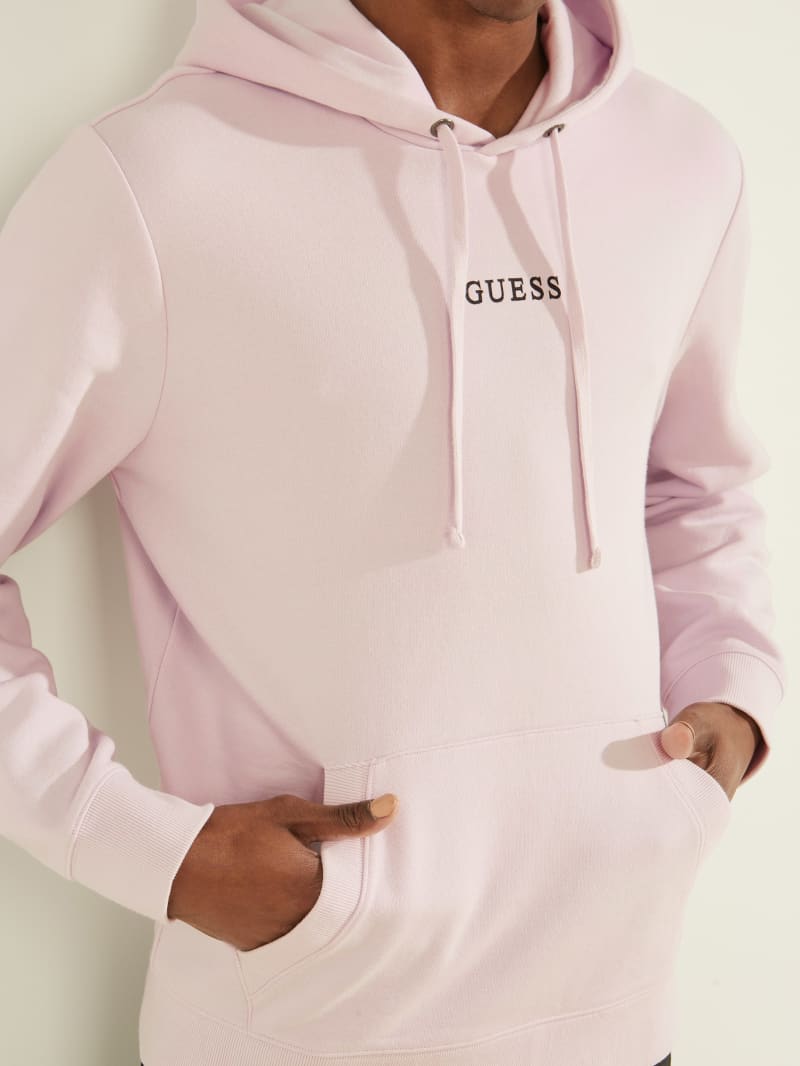 Guess Eco Roy Embroidered Logo Hoodie Heren Lavendel | 0932-YEABZ