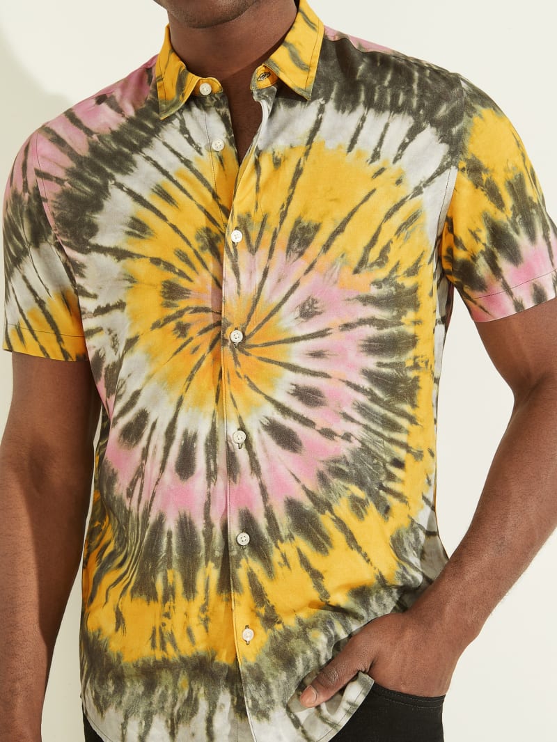 Guess Eco Spiral Tie-Dye Overhemd Heren Gekleurd | 8105-FUJHT