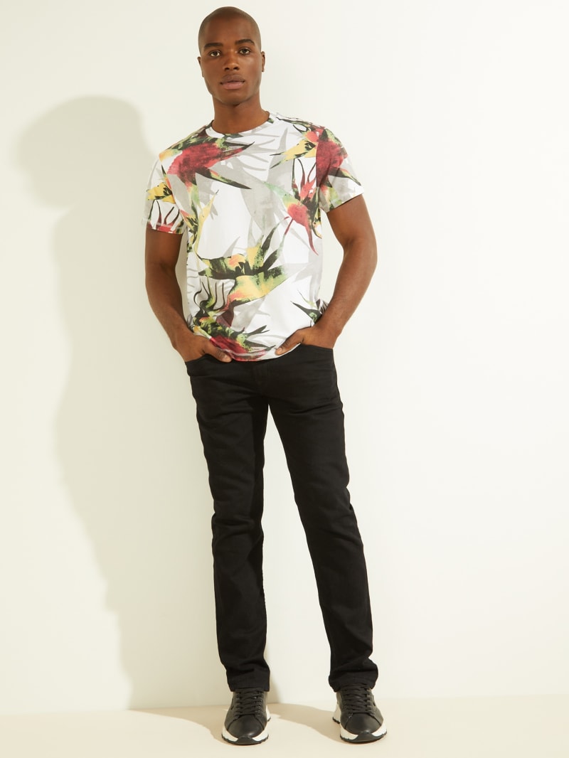 Guess Eco Strely Tee T-shirts Heren Bloemen | 2461-RTVIM