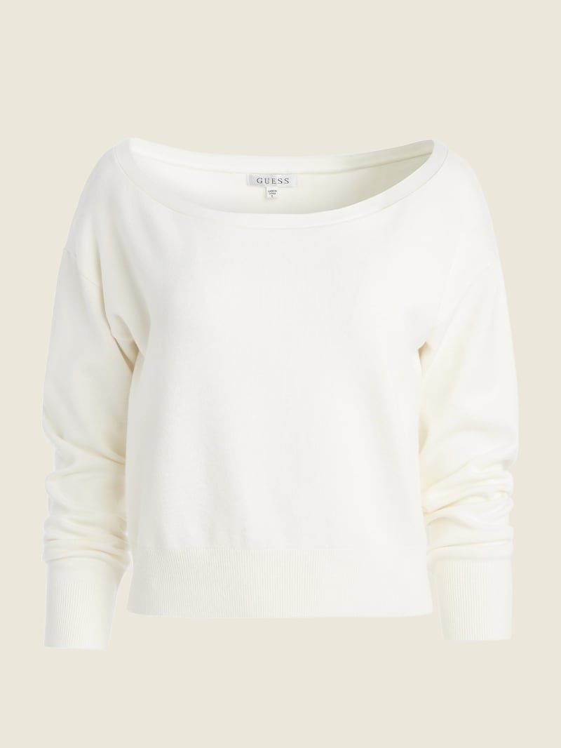 Guess Eco Tiana Pullover Truien Dames Wit | 3679-PZBNL