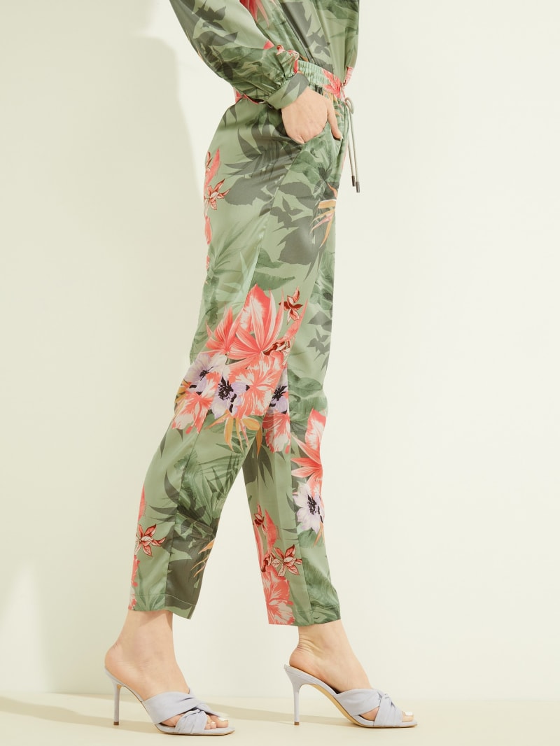 Guess Eco Viola Printeds Broek Dames Bloemen | 6425-LUTOI