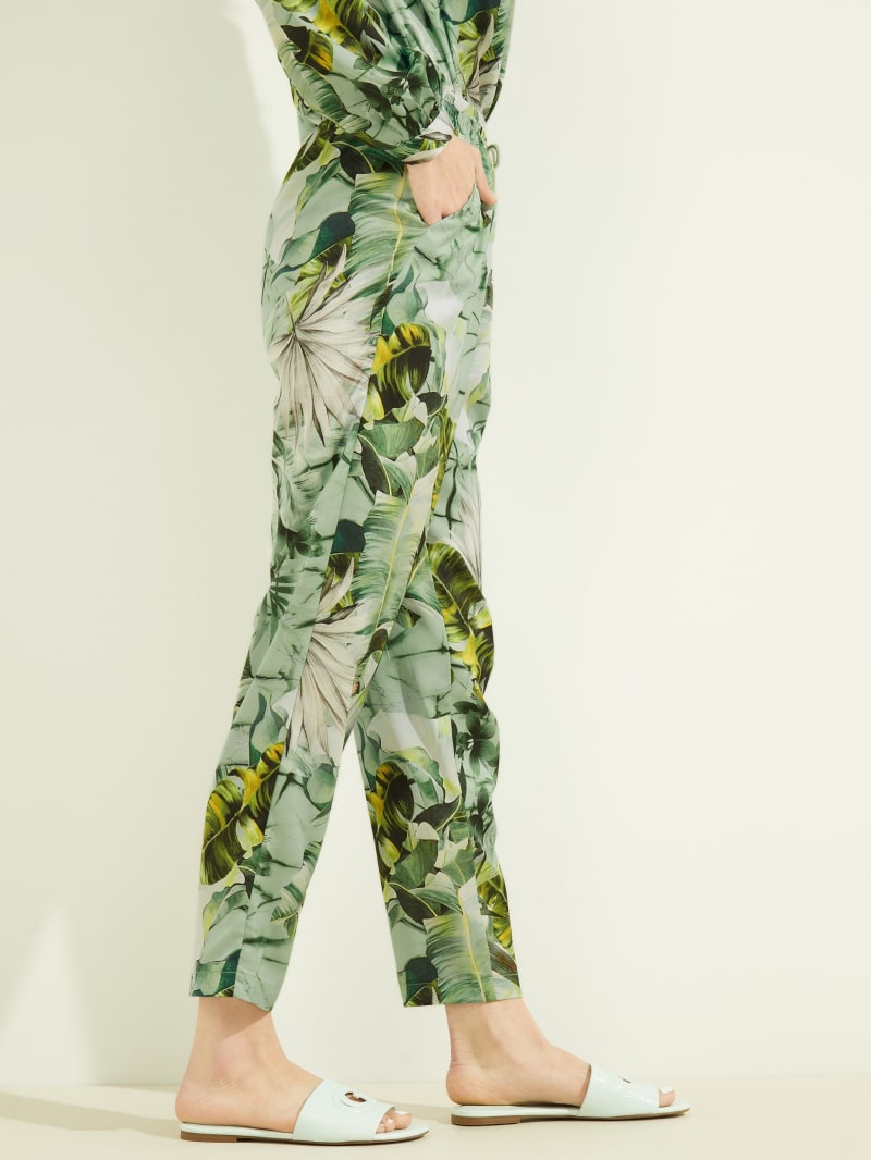 Guess Eco Viola Printeds Broek Dames Groen | 3962-AUPKM