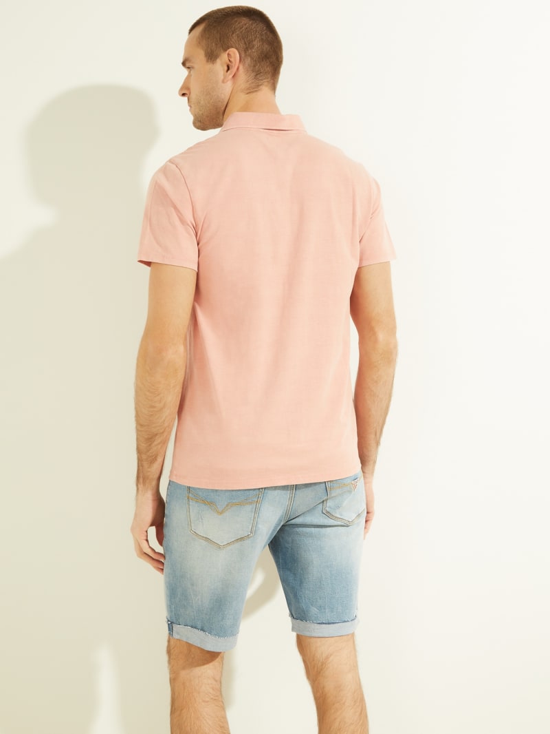 Guess Eli Acid Washed Overhemd Heren Roze | 7139-WDOLY