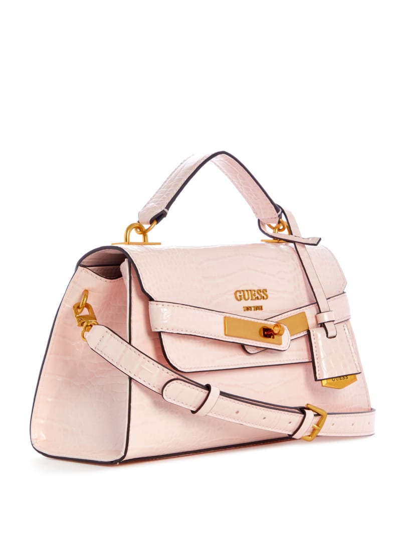 Guess Enisa-Handle Flap Boekentassen Dames Roze | 8597-NIQPV