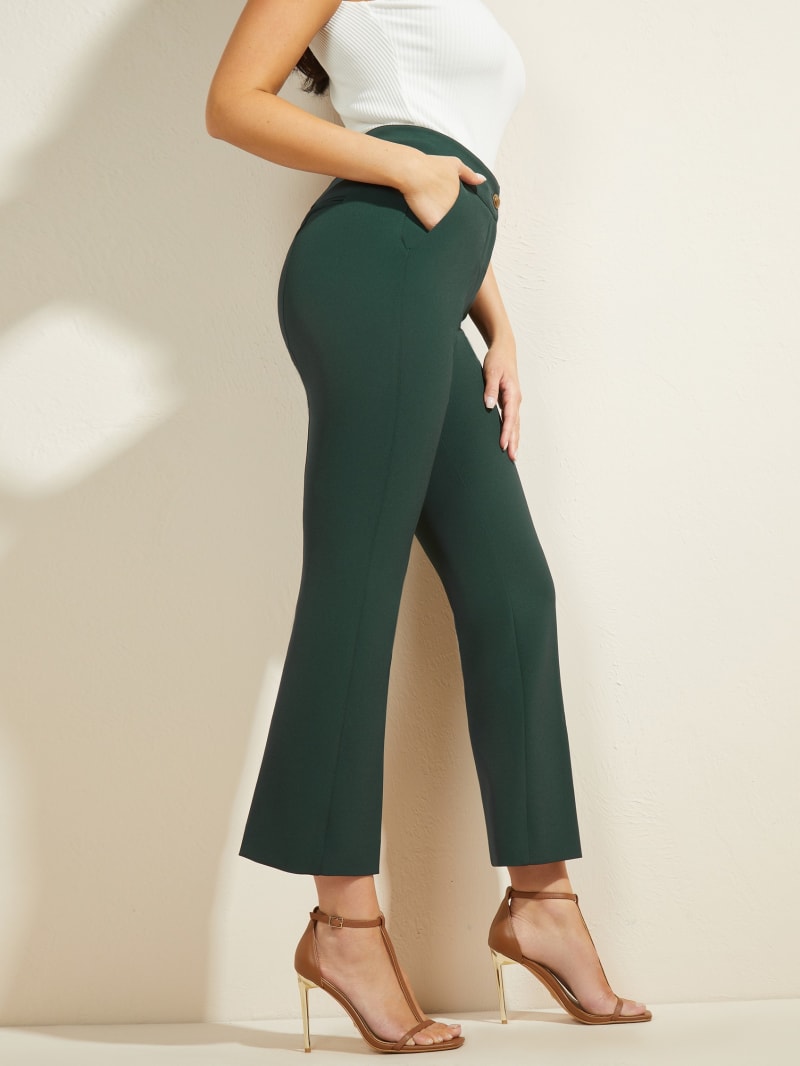 Guess Evelyn Cropped Broek Dames Groen | 7486-VGWRZ