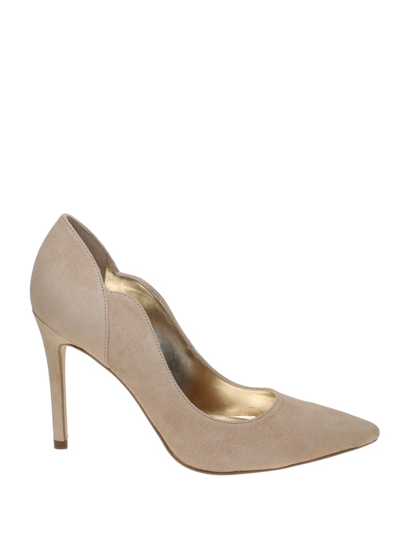 Guess Faida Scallopeds Hakken Dames Lichtbeige | 9703-PCMWZ