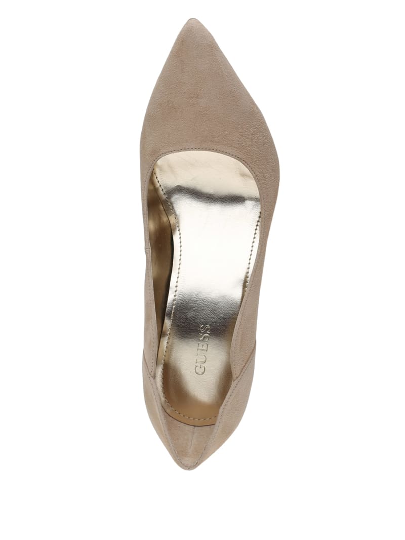 Guess Faida Scallopeds Hakken Dames Lichtbeige | 9703-PCMWZ