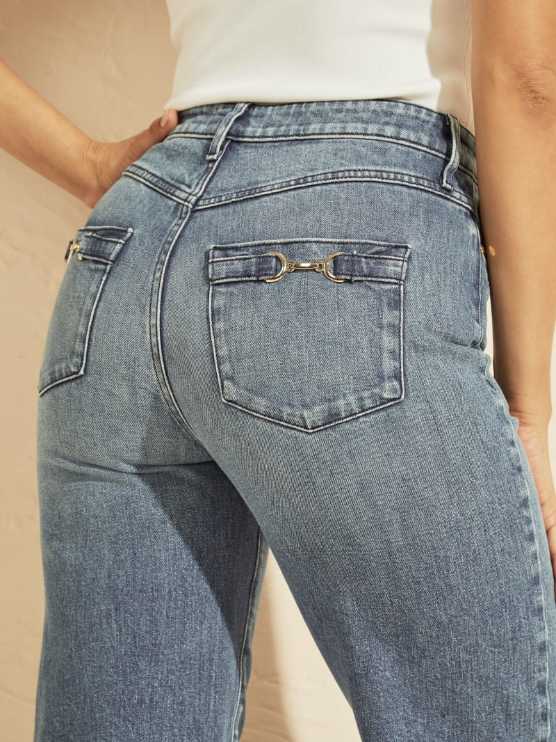 Guess Farrah 70s High-Rise Jean Broek Dames Blauw | 2839-NXDUP