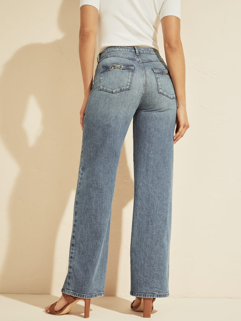 Guess Farrah 70s High-Rise Jean Broek Dames Blauw | 2839-NXDUP