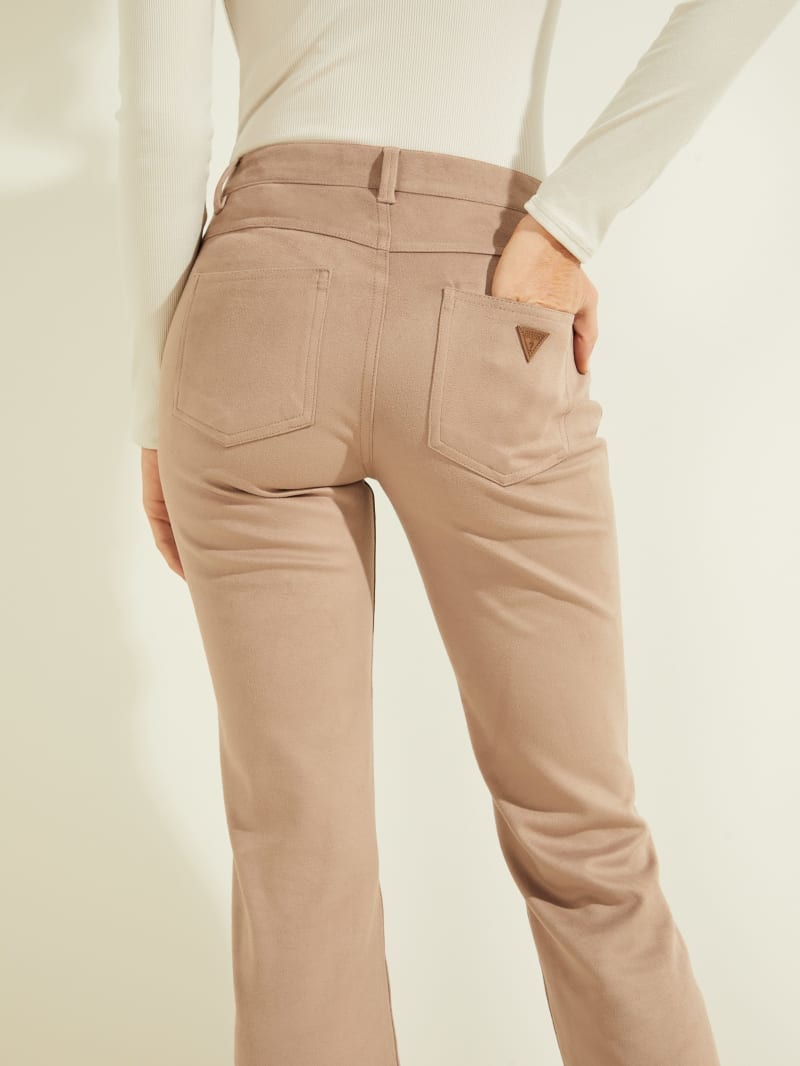 Guess Faux-Suede Sexycuts Broek Dames Beige | 7824-UBXKF