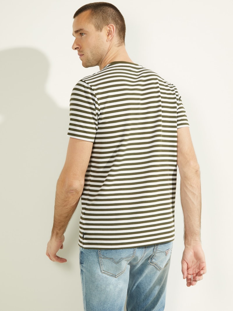 Guess Finn Pique Striped Tee T-shirts Heren Gekleurd | 0452-GQBVT