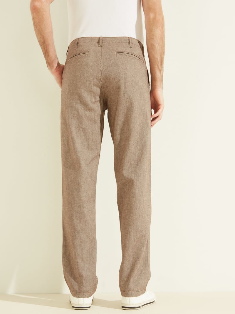 Guess Fremont Slim Tapered Broek Heren Bruin | 7450-DCNVZ