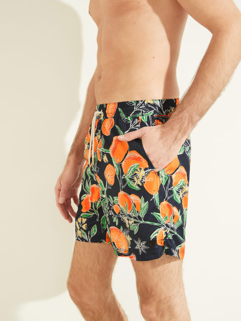 Guess Fruit Woven Swim Trunks Zwemkleding Heren Oranje | 1457-BMPVF