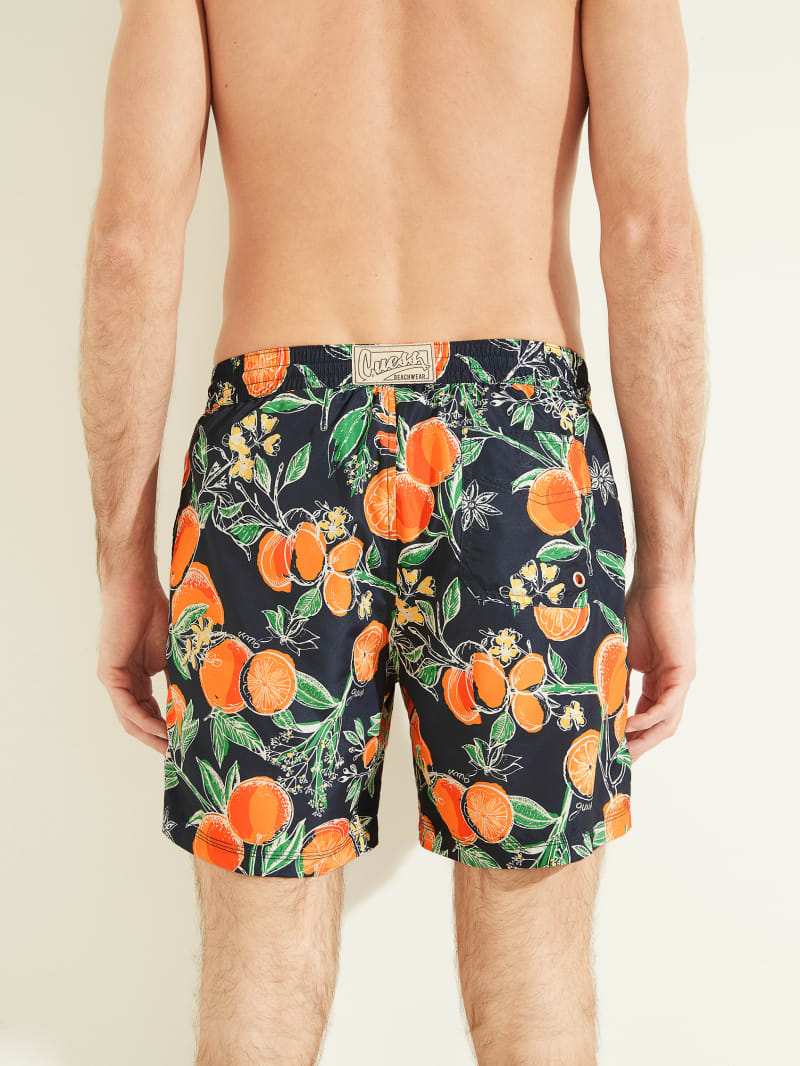 Guess Fruit Woven Swim Trunks Zwemkleding Heren Oranje | 1457-BMPVF