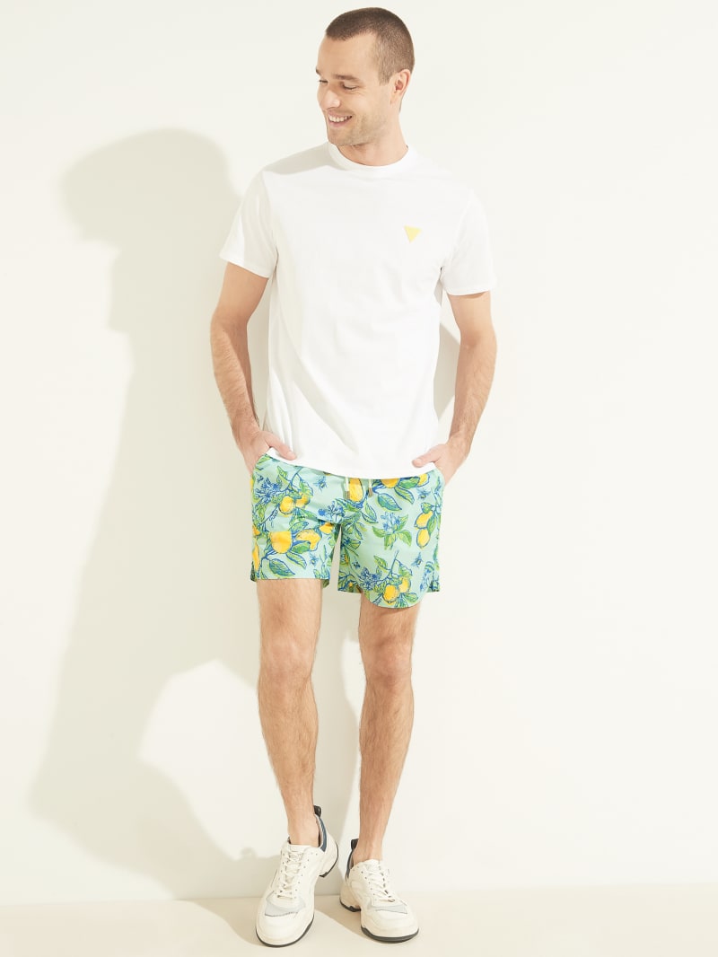 Guess Fruit Woven Swim Trunks Zwemkleding Heren Citroen | 8127-WSDVY