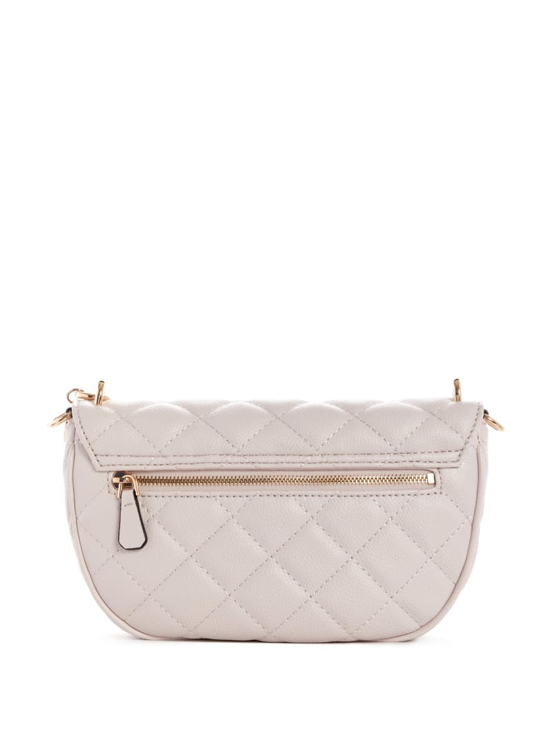 Guess Gillian Quilted Flap Crossbodytassen Dames Grijs | 0731-DNYCI