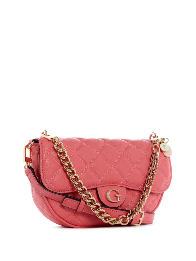 Guess Gillian Quilted Flap Crossbodytassen Dames Abrikoos | 3561-KMBCA