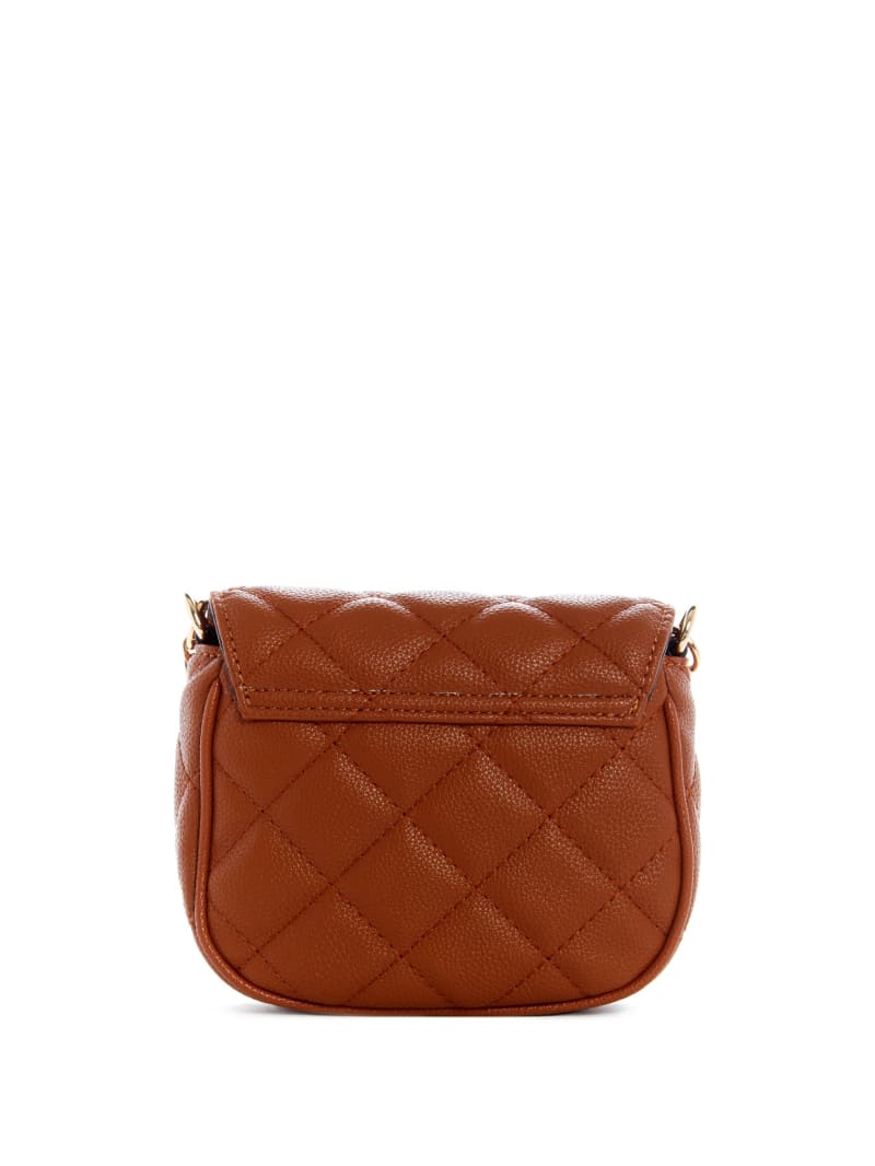 Guess Gillian Quilted Flap Crossbodytassen Dames Bruin | 5670-ONZEU