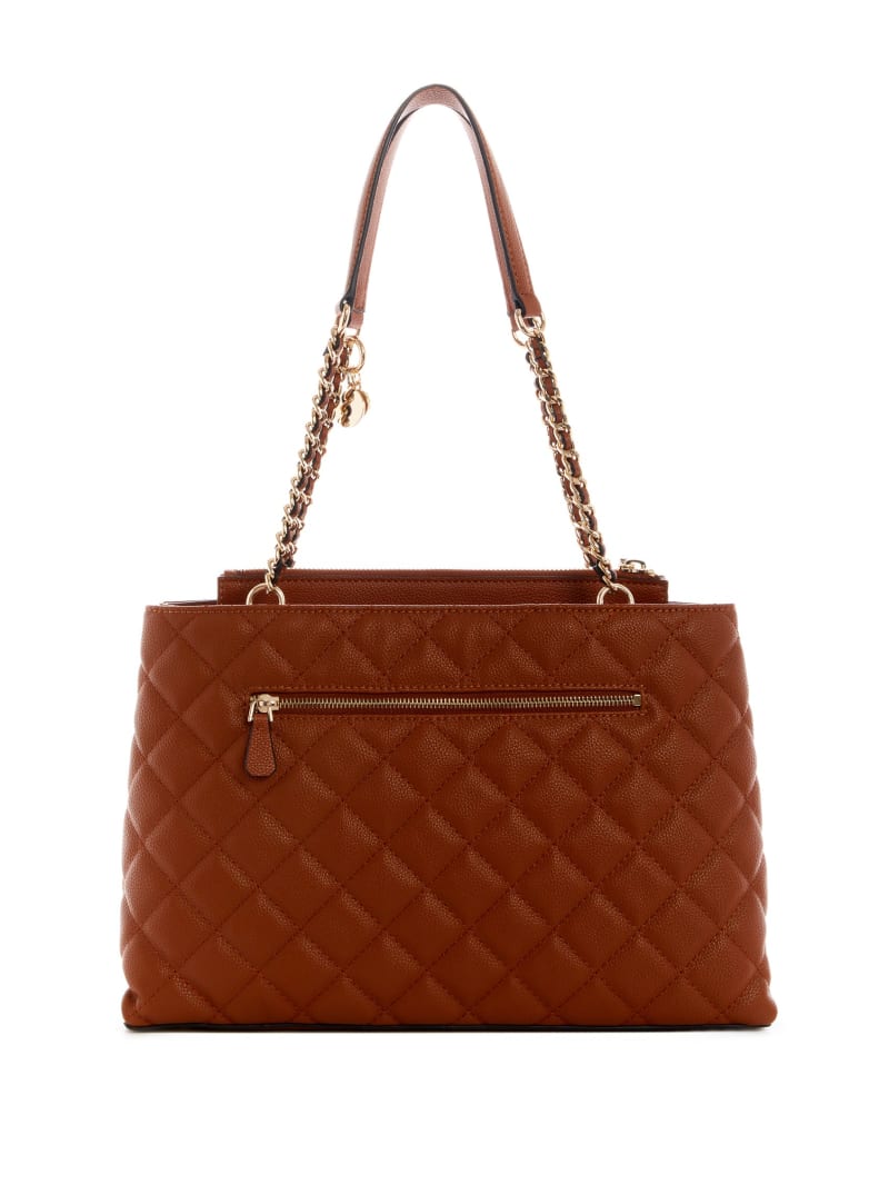 Guess Gillian Quilted High Society Boekentassen Dames Bruin | 2160-WSXQL