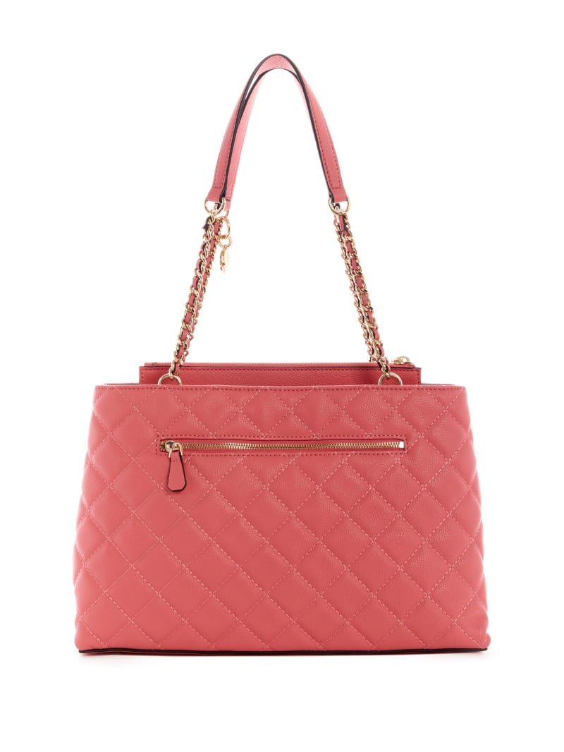 Guess Gillian Quilted High Society Boekentassen Dames Abrikoos | 2405-ZWJKD