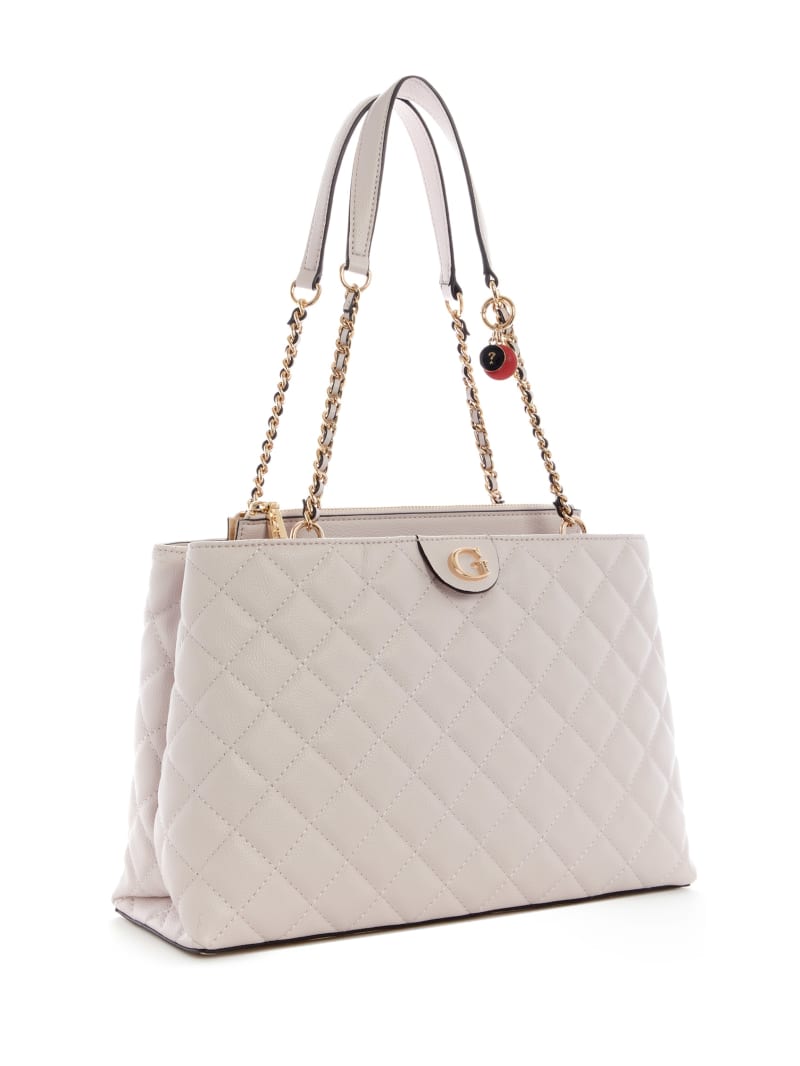 Guess Gillian Quilted High Society Boekentassen Dames Grijs | 9678-YTHDU