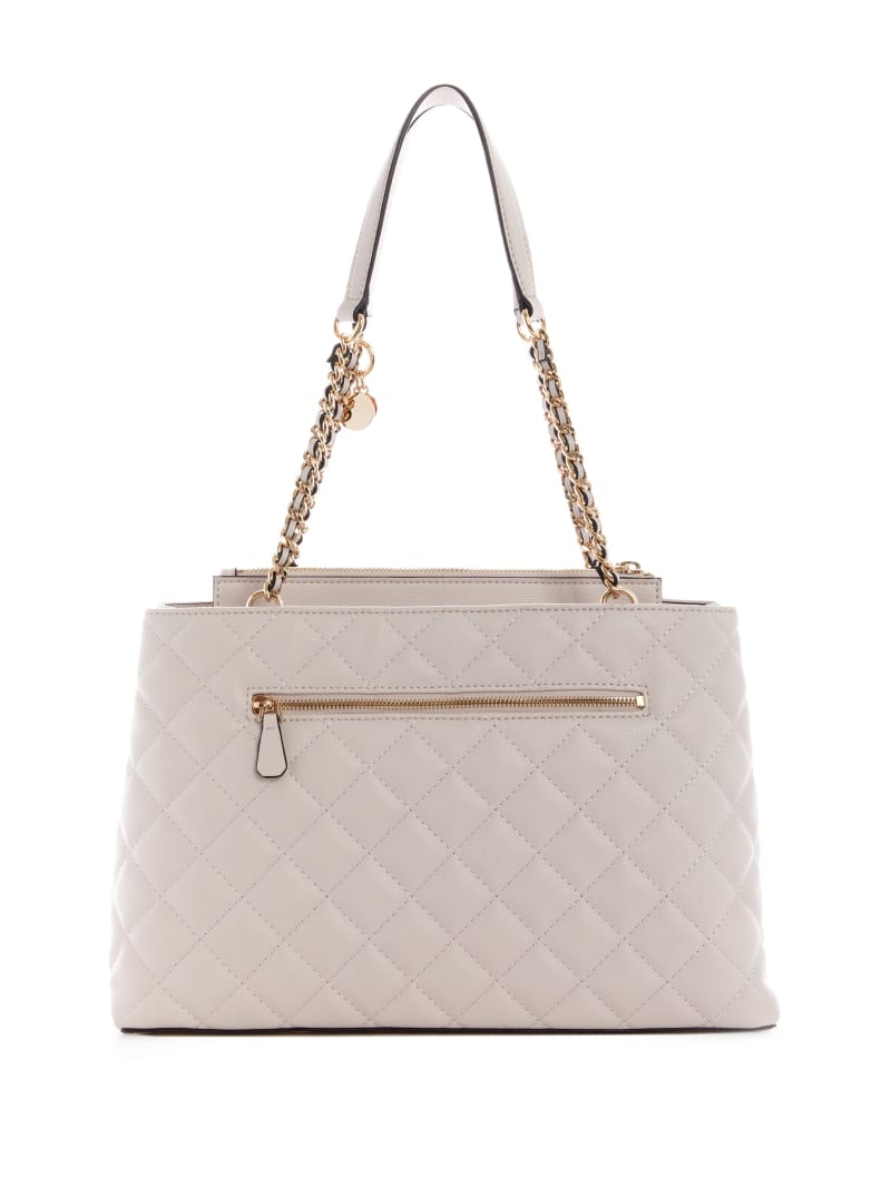 Guess Gillian Quilted High Society Boekentassen Dames Grijs | 9678-YTHDU