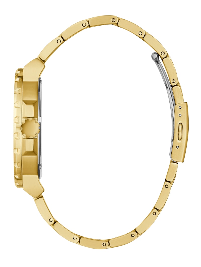 Guess Gold-Tone Aluminum Analog Horloge Heren Goud | 0475-EKWDU