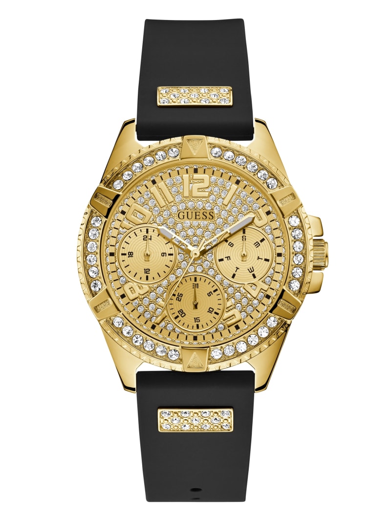 Guess Gold-Tone And Multifunctioneel Horloge Dames Zwart | 6539-CLQSJ