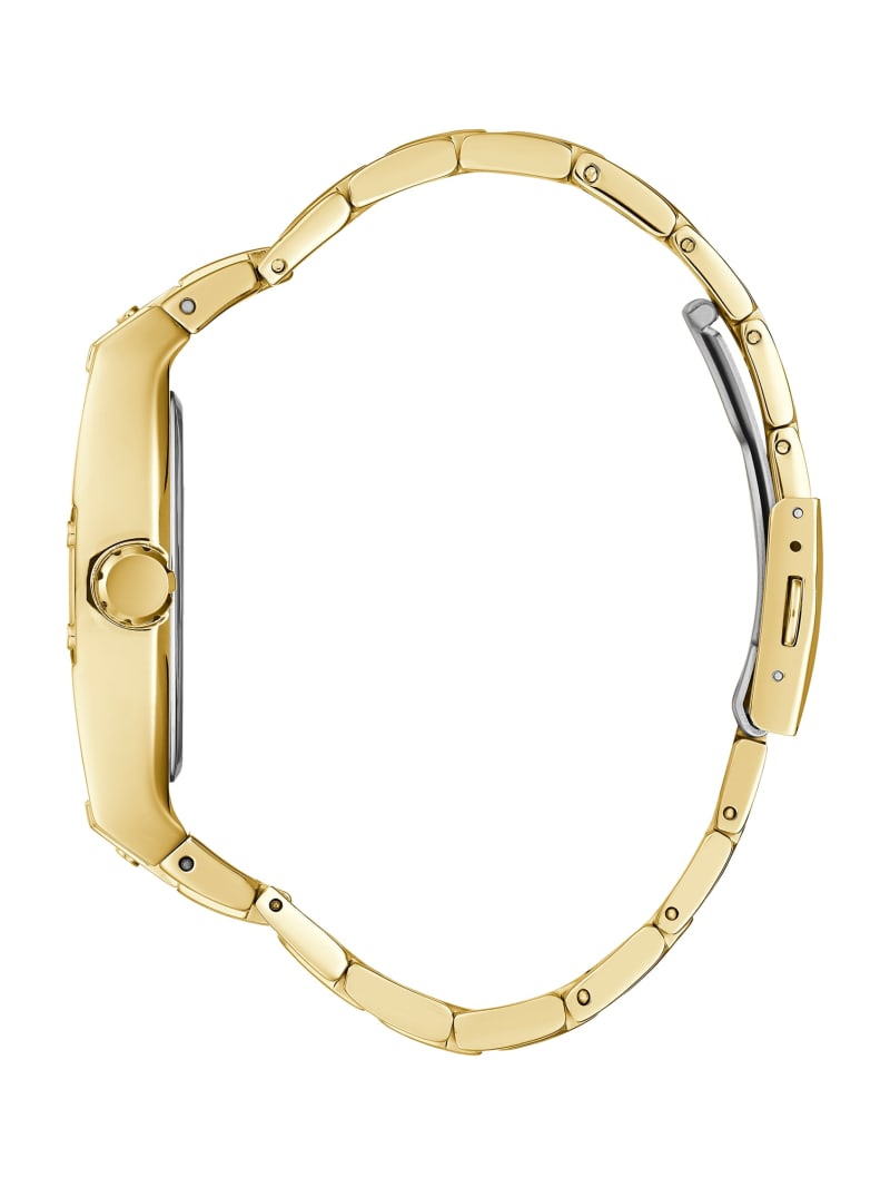 Guess Gold-Tone Barrel Analog Horloge Heren Goud | 0582-XOKDT