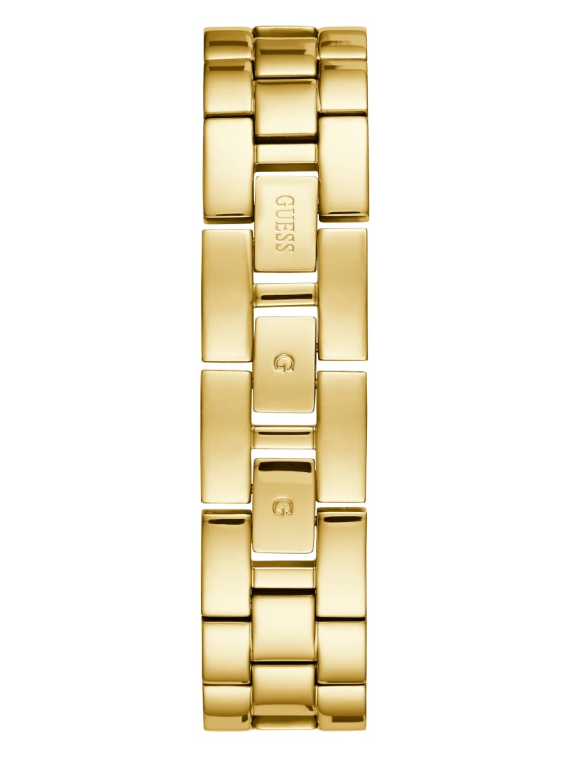 Guess Gold-Tone Crystal Bangle Analog Horloge Dames Goud | 5291-SEWUD