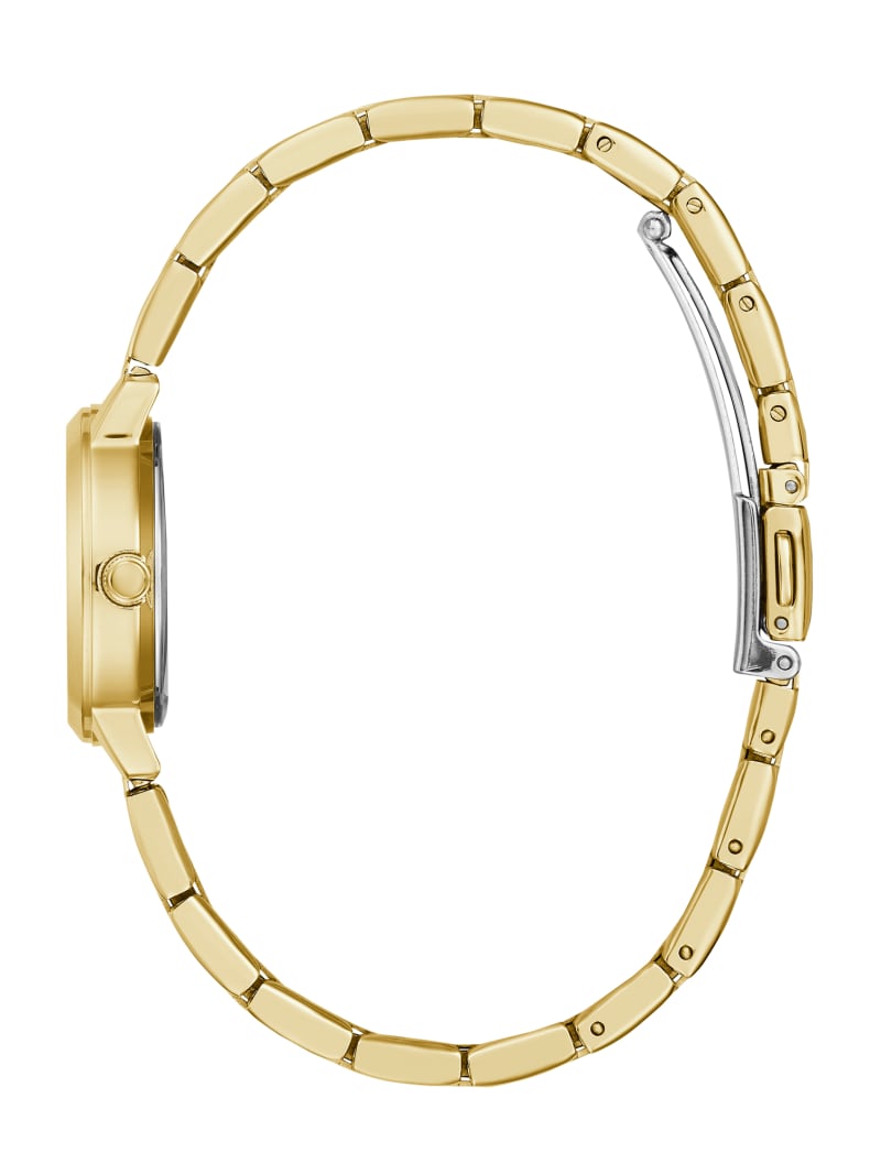 Guess Gold-Tone Diamond Analog Horloge Dames Goud | 9475-PUXGQ