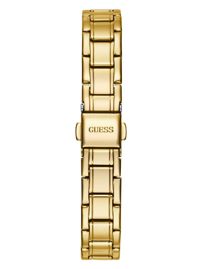 Guess Gold-Tone Diamond Analog Horloge Dames Goud | 9475-PUXGQ