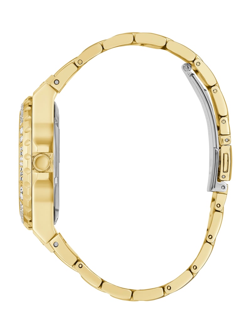 Guess Gold-Tone Exposed Dial Analog Horloge Dames Goud | 9608-GEASD