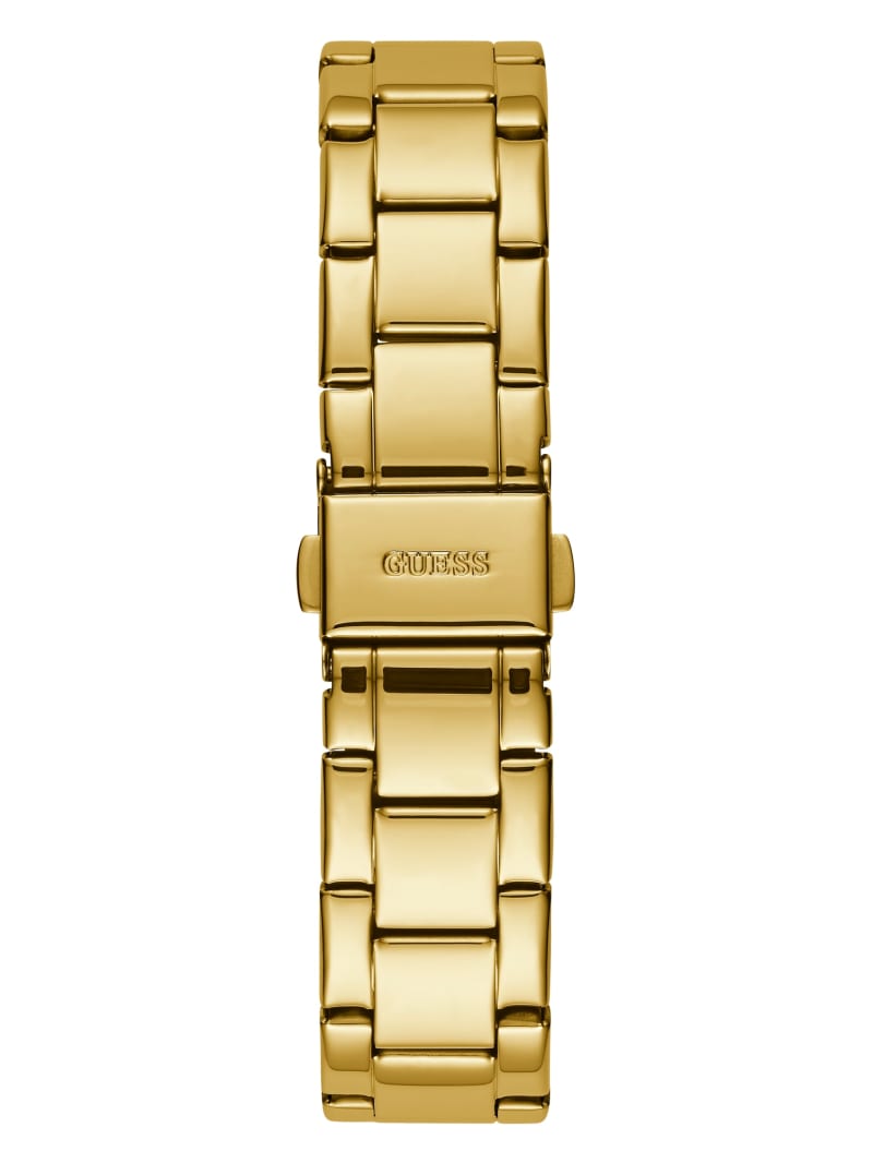 Guess Gold-Tone Glitter Logo Horloge Dames Goud | 0716-FAPOD