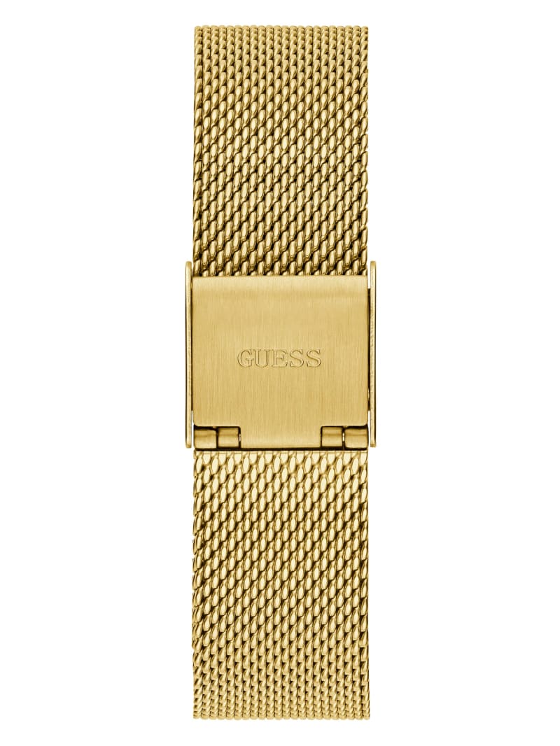 Guess Gold-Tone Mesh Analog Horloge Dames Goud | 9136-HFAME