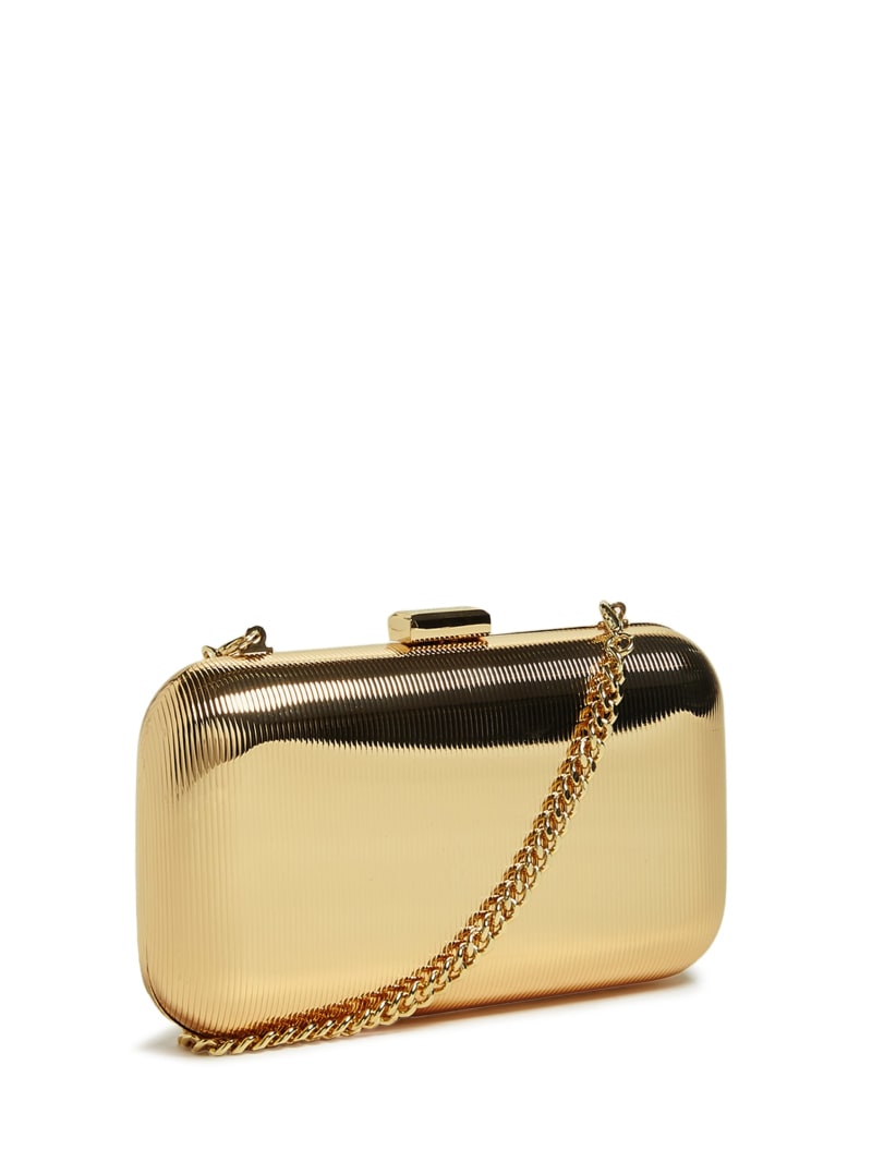 Guess Gold-Tone Metal Clutch Handtas Dames Goud | 3518-DZXRO