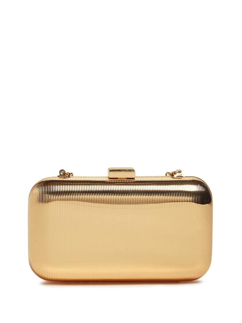 Guess Gold-Tone Metal Clutch Handtas Dames Goud | 3518-DZXRO