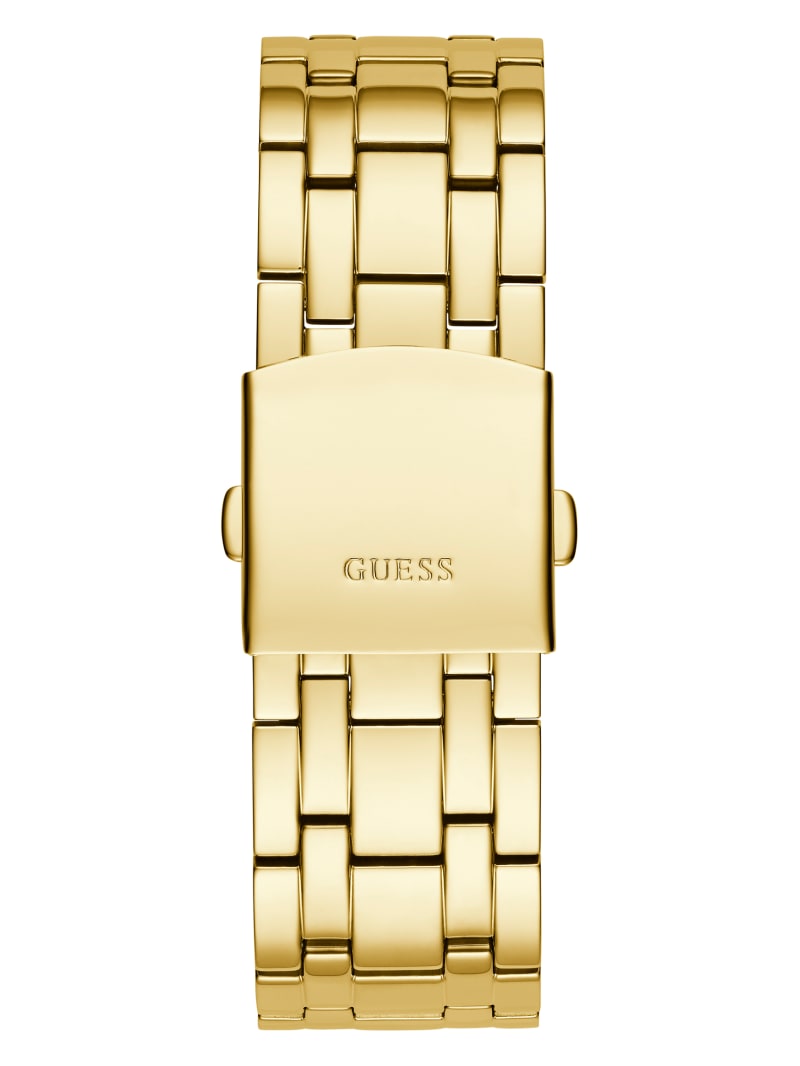 Guess Gold-Tone Rhinestone Multifunctioneel Horloge Heren Goud | 9764-ZIVHU