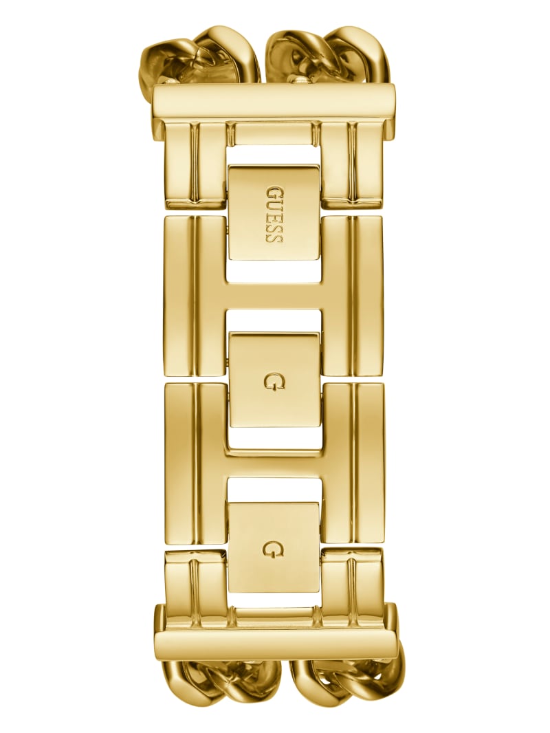 Guess Gold-Tone Square Analog Horloge Dames Goud | 0468-WGHZL