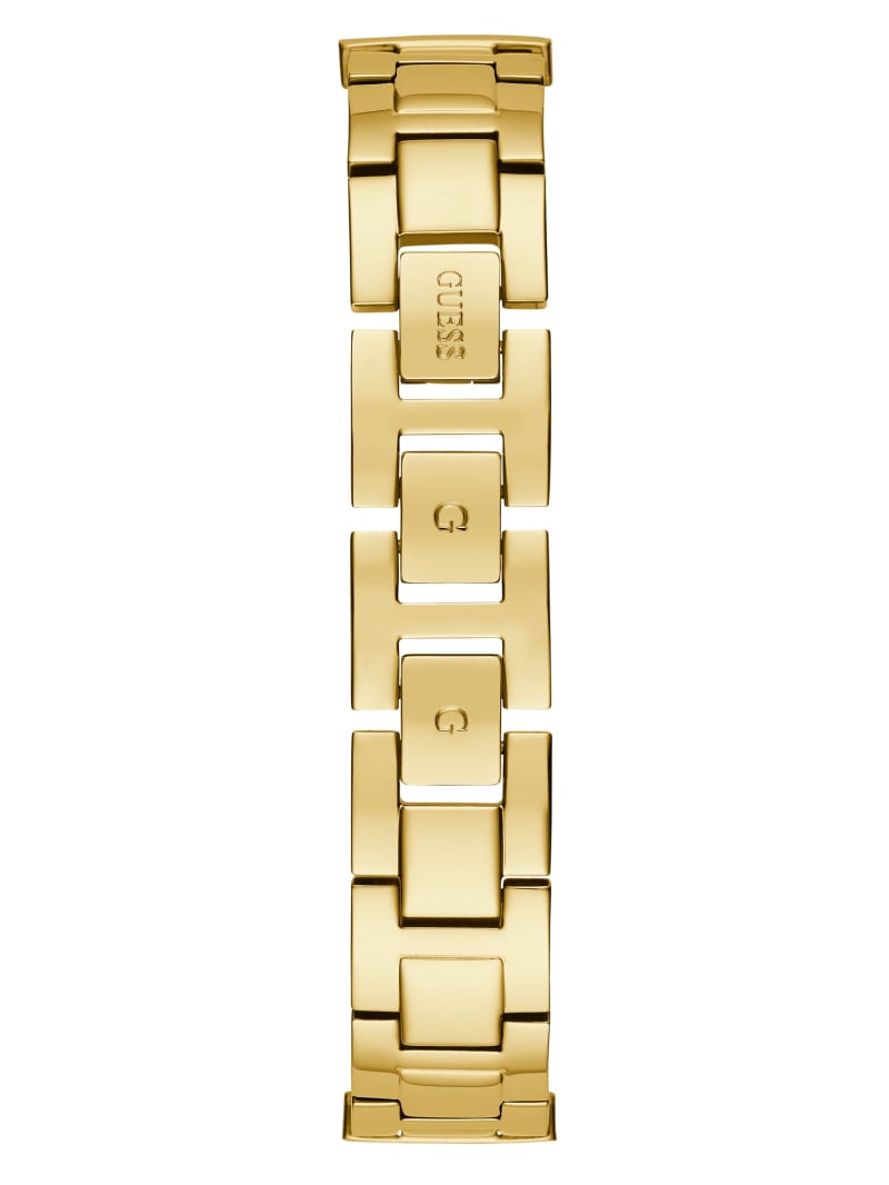 Guess Gold-Tone and Rhinestone Analog Horloge Dames Goud | 9652-KJLYR