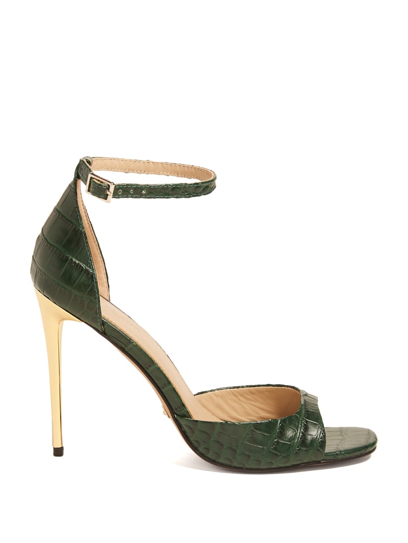 Guess Hak Peep-Neus Sandalen Dames Groen | 1586-AMZQS