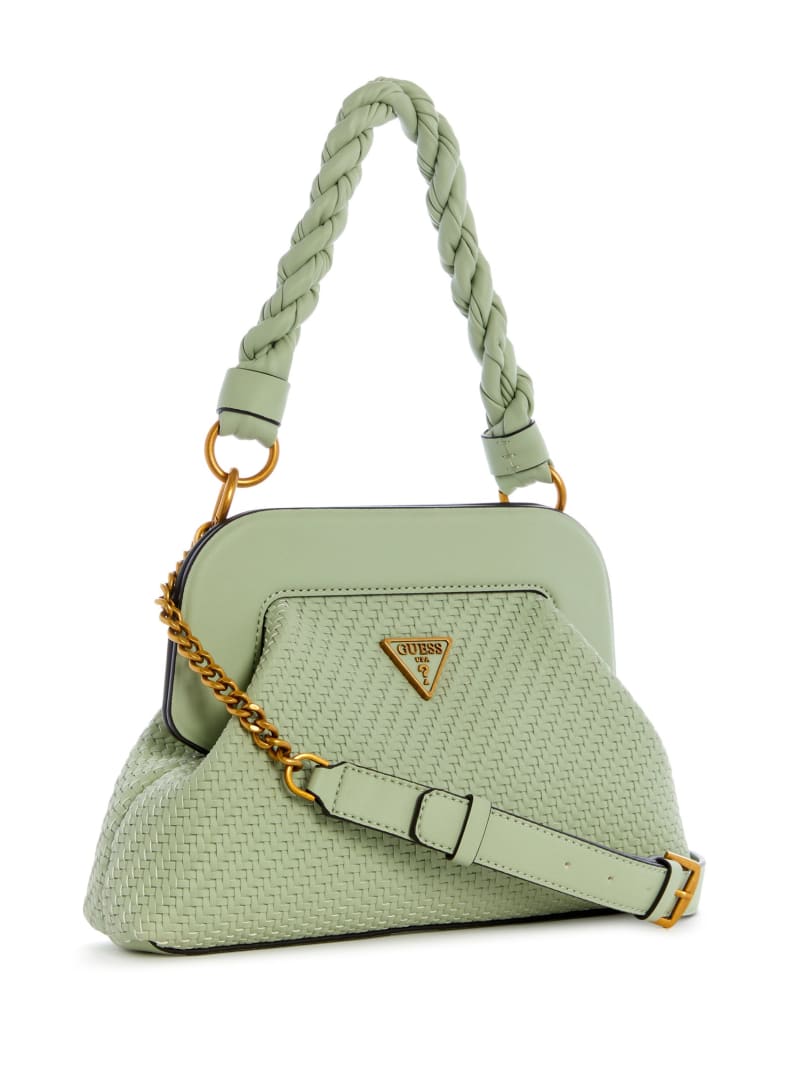 Guess Hassie Frame Crossbodytassen Dames Olijfgroen | 0835-SVFZN