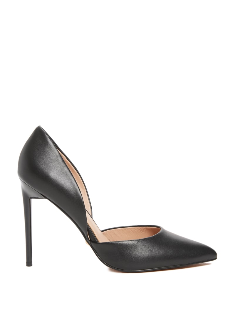 Guess Heartbreaker Leren d'Orsay Pumps Dames Zwart | 4160-YGUFA