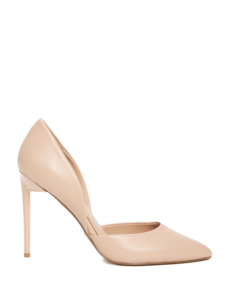 Guess Heartbreaker Leren d'Orsay Pumps Dames Beige | 9370-WUCXN