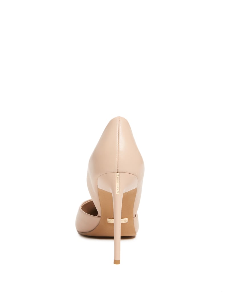 Guess Heartbreaker Leren d'Orsay Pumps Dames Beige | 9370-WUCXN