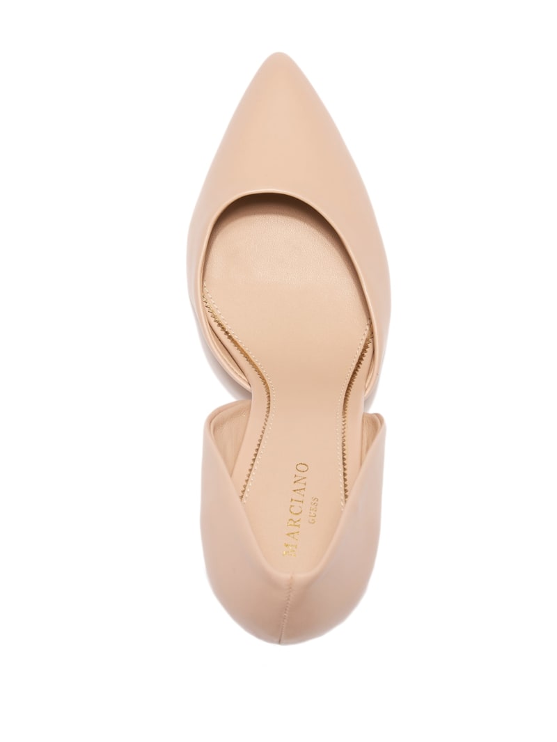 Guess Heartbreaker Leren d'Orsay Pumps Dames Beige | 9370-WUCXN